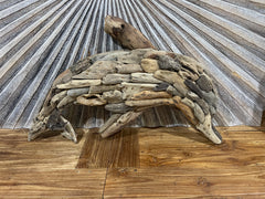 NEW Bali Handmade Driftwood Dolphin Wall Decor 60cm - Bali Nautical Wall Art
