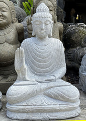 NEW Balinese Carved LAVA Stone Buddha Statue - Lava Bali Buddha 60cm