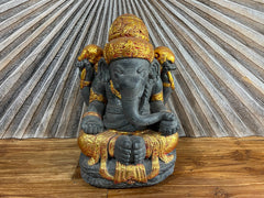 NEW Balinese Cast Ganesha Statue - Stunning Bali Ganesh 37cm - 3 Colours Avail