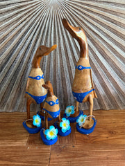 NEW Balinese Hand Carved Wooden S Bikini Duck w/thongs - Bali Rice Paddy Duck