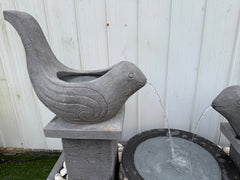 NEW Balinese 2 Birds w/Bowl Water Feature - Bali Bird Water Feature - Bali Bird