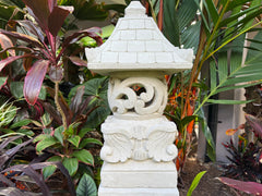 NEW Balinese Concrete Lantern on Stand - Bali Lantern - Balinese Garden Lantern
