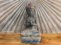 Balinese Cast Concrete Dewi Statue - Bali Dewi Statue - Bali Hindu Goddess