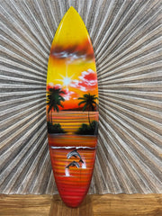 Bali Air Brushed Surfboard w/Dolphin Art Wall Decor 80cm - Bali Surfboard Art