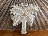 Balinese Hand Crafted Shell / White Cord Palm Tree Wall Art - Bali Palm Tree