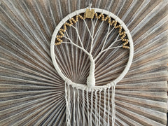 Balinese Handmade Tree of Life Dream Catcher - Macrame Tree of Life Wall Art