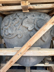 Balinese Master Carved Paras Pot - Unique High Quality Bali FEATURE POT 60x60cm