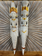 NEW Balinese Hindu Rama & Shinta Wood Carved Wall Sculptures - BALI Wall Art 1m