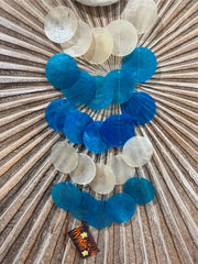NEW Balinese Wooden Wooden Boat & Capiz Mobile / Windchime - Bali BOHO Mobile