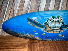 NEW Bali Handmade Air Brushed Surfboard Wall Decor 50cm - Bali Surfboard Sign