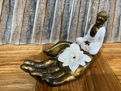NEW Balinese Resin Buddha Hand Incense Holder - Bali Buddha Incense Stick Holder