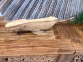 Balinese Hand Carved Raw Suar Wood Whale Sculpture - Whale Wood Carving