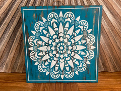 NEW Balinese Hand Crafted Mandala Print Wall Art - Bali Mandala Print - Bali Art