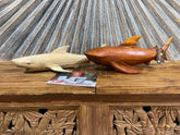 Balinese Hand Carved Suar Wood Shark Sculpture - Polished or Raw - Shark Carving