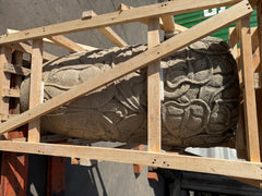 NEW Balinese Hand Crafted Paras Pot - Bali Feature Pot - Leaf CarvingBali Pot