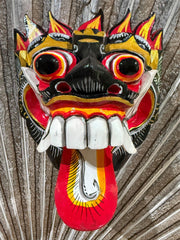 NEW Balinese Hand Crafted Barong Mask - Bali Barong Mask Wall Art - Bali Art