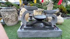 NEW Balinese W Wave Water Feature - Large Bali Water Feature - GREAT Sound!!