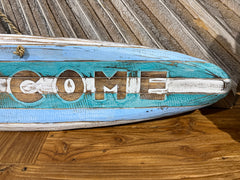 NEW Balinese Timber Surfboard WELCOME Sign - Bali Welcome Sign