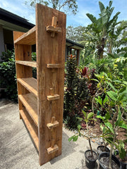 Hand Crafted Recycled OLD TEAK WOOD SHELF UNIT - Bali Antique Style Shelf Unit