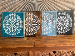 NEW Balinese Hand Crafted Mandala Print Wall Art - Bali Mandala Print - Bali Art