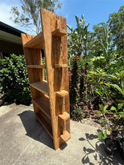 Hand Crafted Recycled OLD TEAK WOOD SHELF UNIT - Bali Antique Style Shelf Unit
