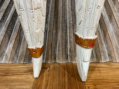 NEW Balinese Hindu Rama & Shinta Wood Carved Wall Sculptures - BALI Wall Art 1m