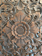 NEW Balinese Carved MDF MANDALA Wall Panel 70cm x 50cm Bali Wall Art - 3 Colours