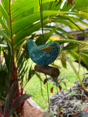 NEW Balinese Hand Crafted Wood Bird Hanger / Mobile - 3 Fat Birds Hanging Decor
