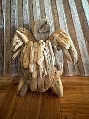 NEW Bali Handmade Driftwood Turtle Wall Decor 30cm - Bali Nautical Wall Art