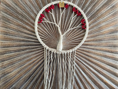 Balinese Handmade Tree of Life Dream Catcher - Macrame Tree of Life Wall Art