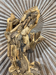 NEW Bali Handmade Driftwood Gecko Wall Decor 60cm - Bali Driftwood Wall Art