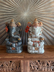 NEW Balinese Cast Ganesha Statue - Stunning Bali Ganesh 45cm - 2 Colours Avail