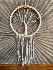Balinese Handmade Tree of Life Dream Catcher - Macrame Tree of Life Wall Art