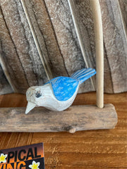 Balinese Hand Crafted Wood 2 Birds on Swing Hanger / Mobile - Bali Bird Mobile
