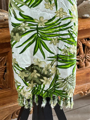 Bali Beach Sarong - Tropical Style Sarong - Bikini Cover Up - Bali Sarong Green