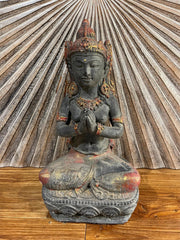 Balinese Cast Concrete Dewi Statue - Bali Dewi Statue - Bali Hindu Goddess