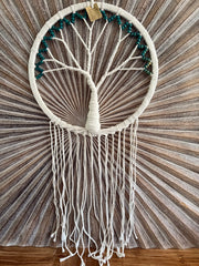 Balinese Handmade Tree of Life Dream Catcher - Macrame Tree of Life Wall Art