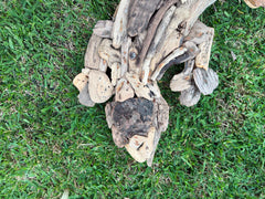 NEW Bali Handmade Driftwood Gecko Wall Decor 100cm - Bali Driftwood Wall Art