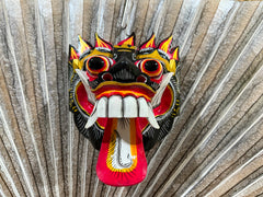 NEW Balinese Hand Crafted Barong Mask - Bali Barong Mask Wall Art - Bali Art