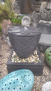 Balinese Ripple w/Flower Top Water Feature - Bali Water Feature - Bali Garden