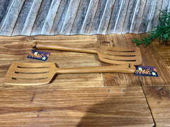 Balinese Hand Crafted Teak Kitchen Utensils - Teak Wok Spoon - Teak Egg Flipper