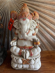NEW Balinese Cast Ganesha Statue - Stunning Bali Ganesh 45cm - 2 Colours Avail