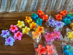 Frangipani Hair Clips - 6 COLOURS - Frangipani Claw Hair Clip GREAT GIFT Pack 2