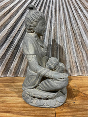 Balinese Cast Concrete Kwan Im Statue - Bali Guanin Statue - Kwan Yin Statue