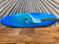 Bali Handmade Air Brushed Surfboard Wall Decor 80cm - Bali Surfer Surfboard Art