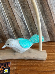 Balinese Hand Crafted Wood 2 Birds on Swing Hanger / Mobile - Bali Bird Mobile