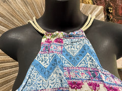 Ladies Cotton Bali Top / One Size / Balinese Summer Casual Top Racer Back Straps