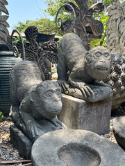 NEW Balinese Hand Carved Concrete Monkey Statue / Bali Monkey Statue - 2 Sizes