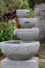 Bali Cascading Frangipani Style Water Feature - Balinese Garden Water Feature