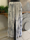Balinese Ladies Long Flarred Pants - SO COMFY Elastic Waist Pants - Bali Pants